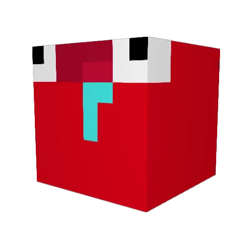 Apqle_ Minecraft avatar head, 3D render
