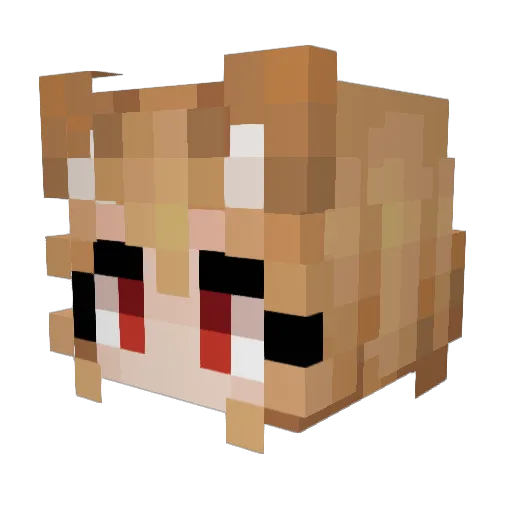 Apr1ful Minecraft avatar head, 3D render
