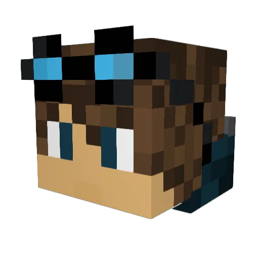 Apra_Max Minecraft avatar head, 3D render