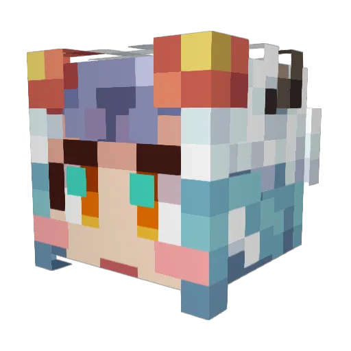 Apracsas Minecraft avatar head, 3D render