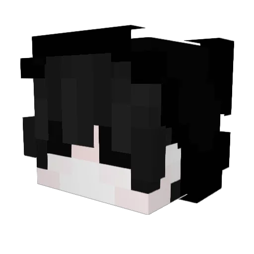 Apraxzx Minecraft avatar head, 3D render