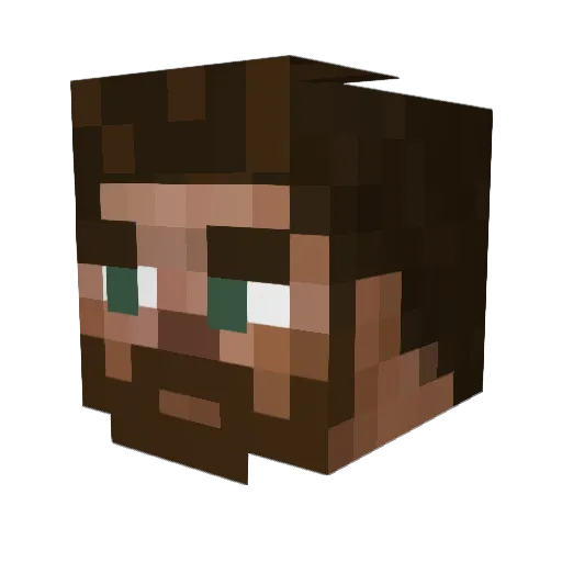 Apreciate Minecraft avatar head, 3D render