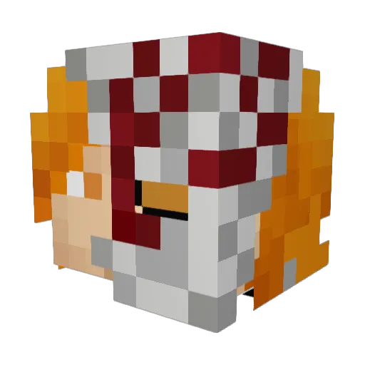 Aprende Minecraft avatar head, 3D render