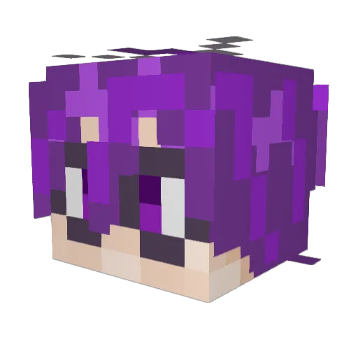 Aprial_ Minecraft avatar head, 3D render