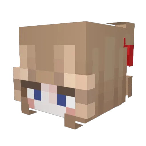 Apricityes Minecraft avatar head, 3D render