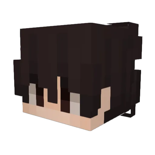 Aprics Minecraft avatar head, 3D render