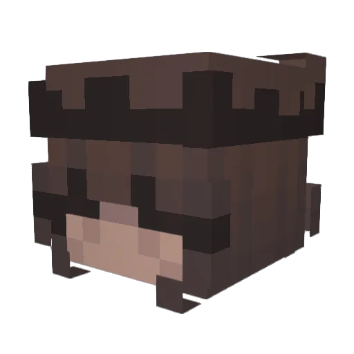 April124 Minecraft avatar head, 3D render