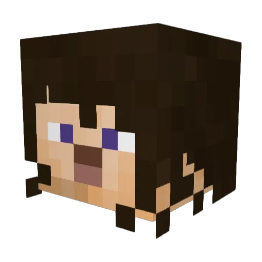 April255 Minecraft avatar head, 3D render