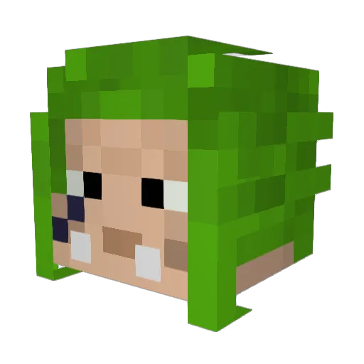 AprilFools10000 Minecraft avatar head, 3D render
