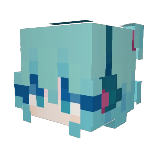 AprilRain11 Minecraft avatar head, 3D render