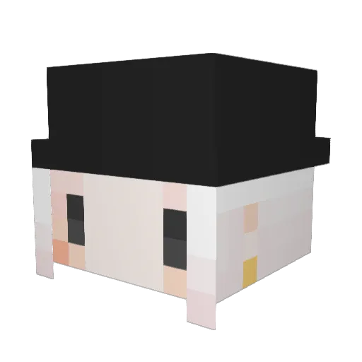 AprilTeacher Minecraft avatar head, 3D render