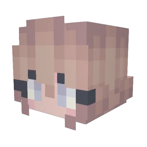 April_Princess8 Minecraft avatar head, 3D render