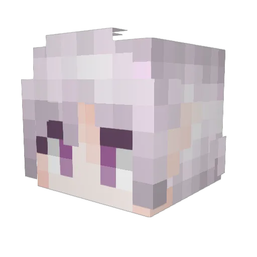 Aprilee Minecraft avatar head, 3D render