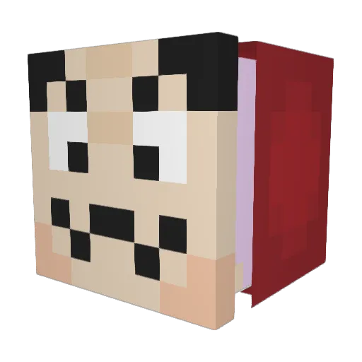Aprill4 Minecraft avatar head, 3D render