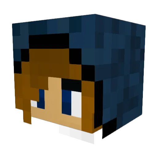 Aprilluvsmc Minecraft avatar head, 3D render