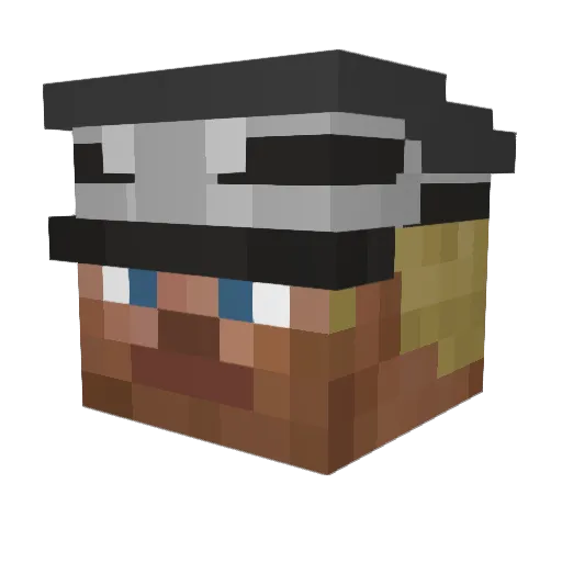 Aprix27 Minecraft avatar head, 3D render