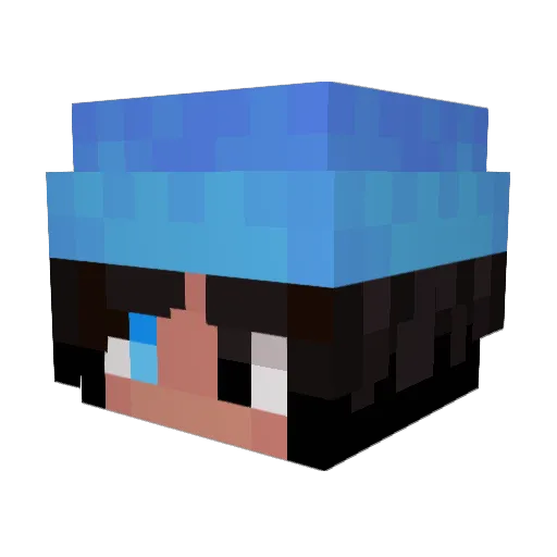 Apronham Minecraft avatar head, 3D render