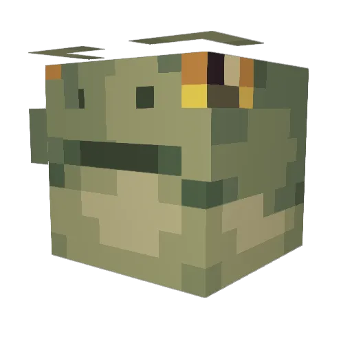 AproposOrc Minecraft avatar head, 3D render