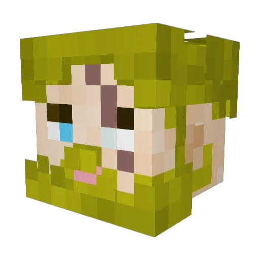Aprrzy Minecraft avatar head, 3D render