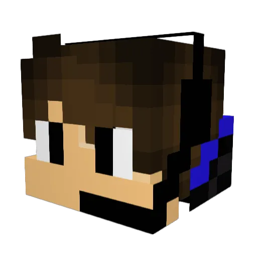 Apryto Minecraft avatar head, 3D render