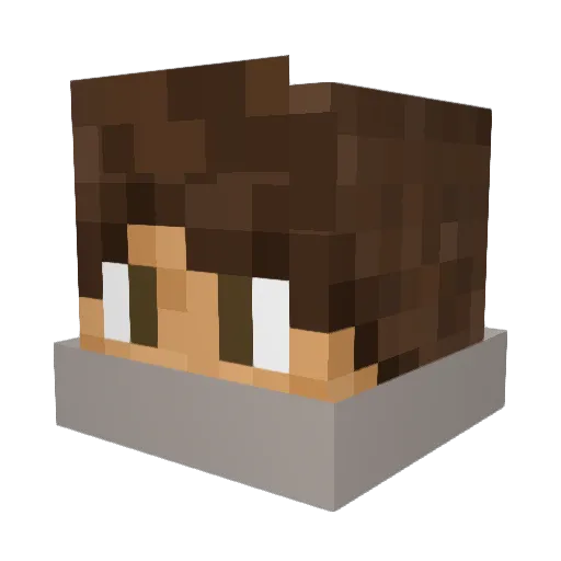 AptZeus102 Minecraft avatar head, 3D render