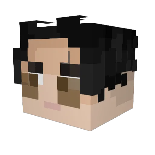 AptimistXD Minecraft avatar head, 3D render