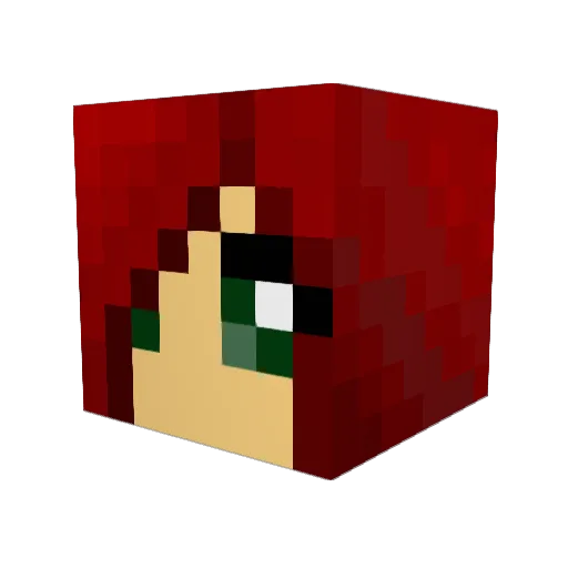 Aptus Minecraft avatar head, 3D render