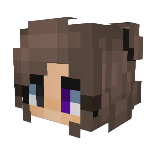 Apuokas Minecraft avatar head, 3D render