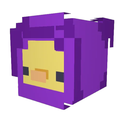Aputroski Minecraft avatar head, 3D render