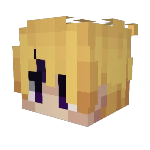 Apuvis Minecraft avatar head, 3D render