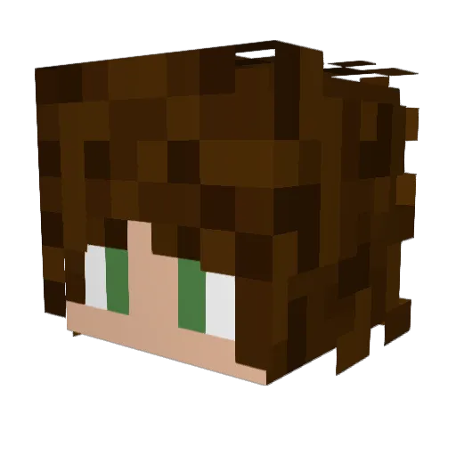 Apwox Minecraft avatar head, 3D render