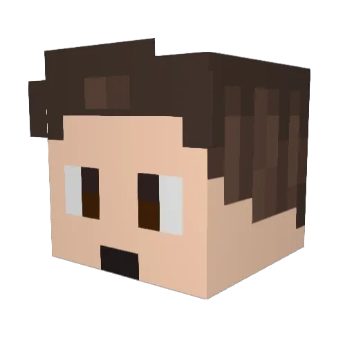 Apx_Bear Minecraft avatar head, 3D render