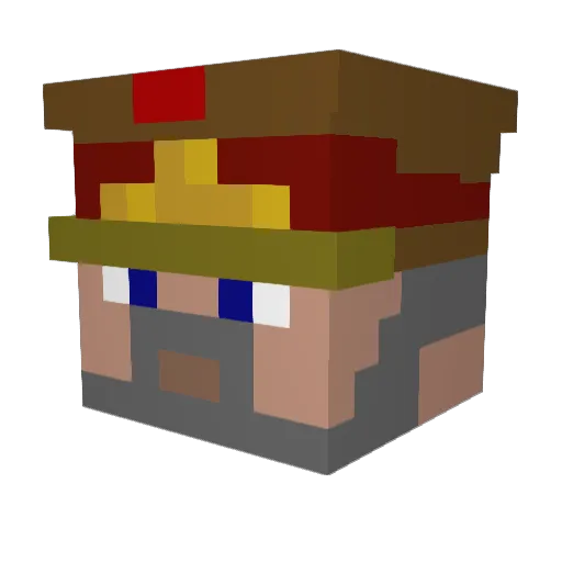 Apyum Minecraft avatar head, 3D render