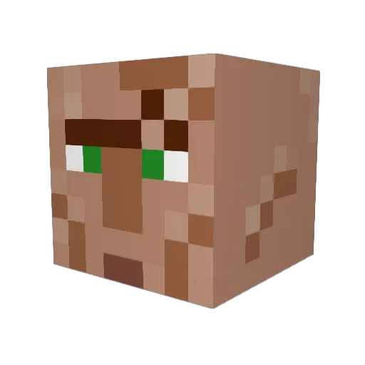 Aqenra Minecraft avatar head, 3D render