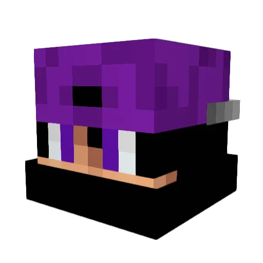 Aqromatic Minecraft avatar head, 3D render