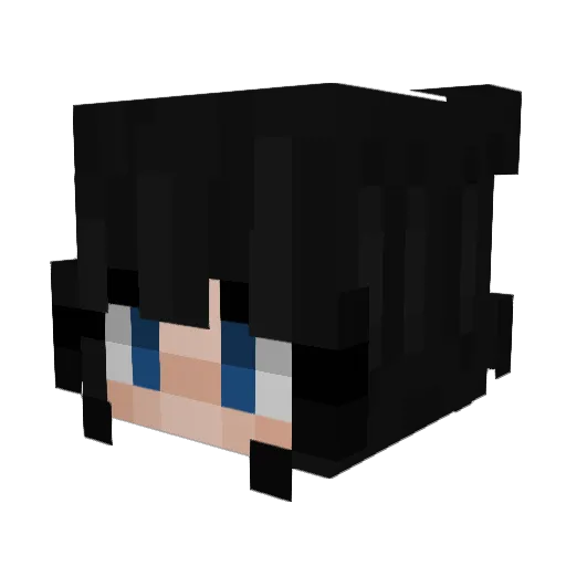 Aqti0 Minecraft avatar head, 3D render