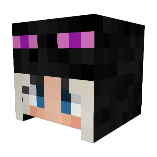 Aqtrox Minecraft avatar head, 3D render