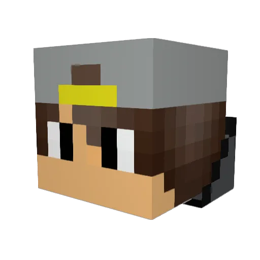 Aqua2Infinity201 Minecraft avatar head, 3D render