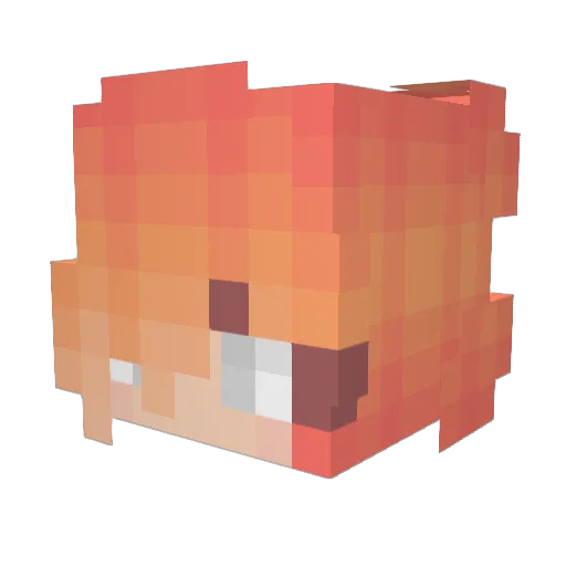 Aqua655 Minecraft avatar head, 3D render