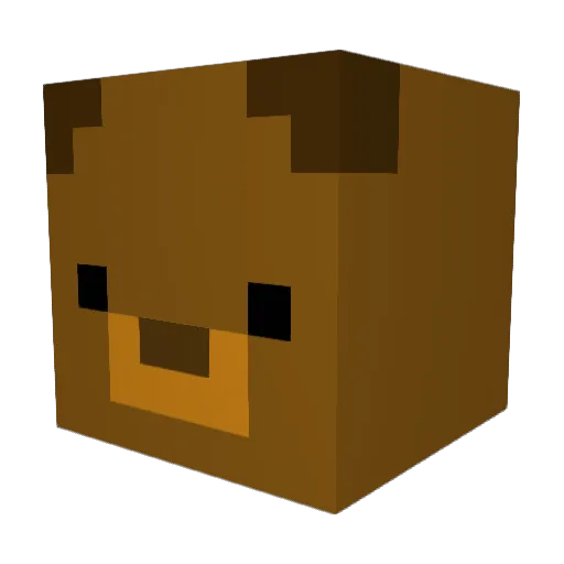 AquaAlgo Minecraft avatar head, 3D render