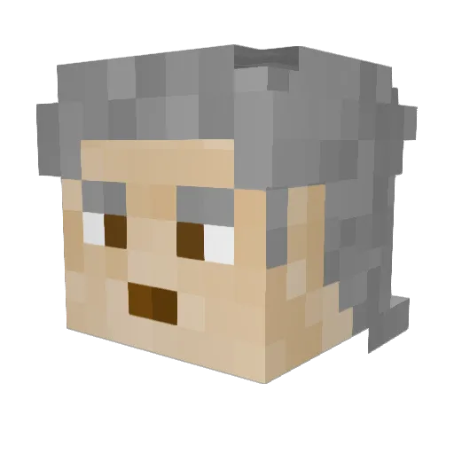 AquaGamer177 Minecraft avatar head, 3D render