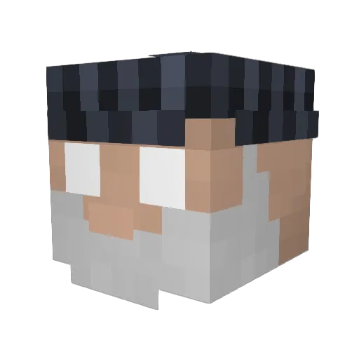 AquaInfinit Minecraft avatar head, 3D render