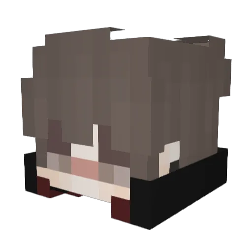 AquaKickk Minecraft avatar head, 3D render