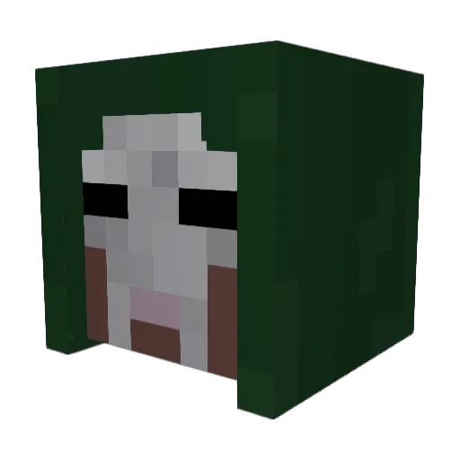 AquaMixtape Minecraft avatar head, 3D render