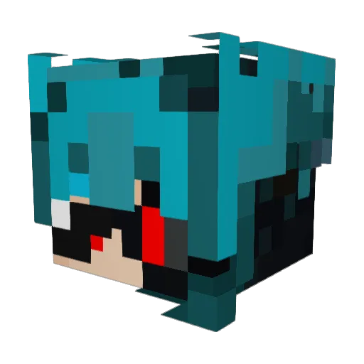 AquaMonkVR Minecraft avatar head, 3D render