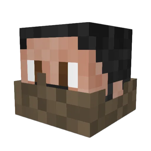 AquaPhantom777 Minecraft avatar head, 3D render