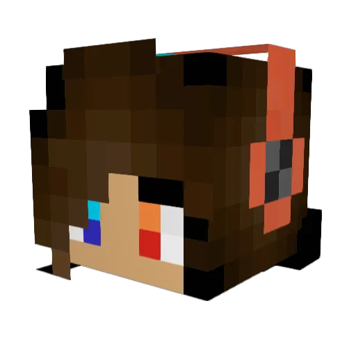 AquaPhoenix28 Minecraft avatar head, 3D render