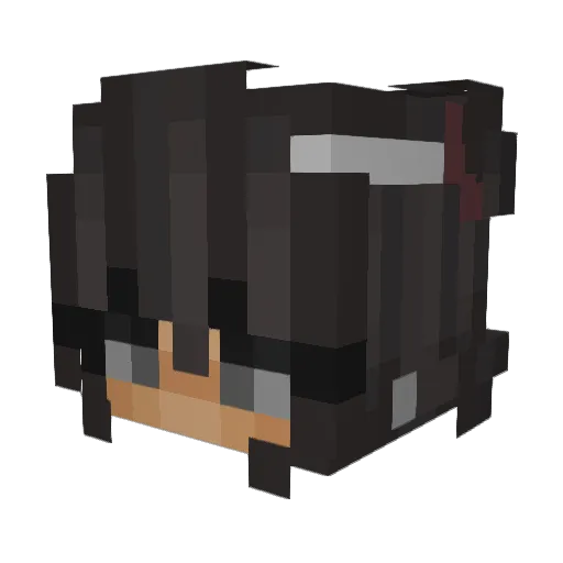 AquaPixel02 Minecraft avatar head, 3D render
