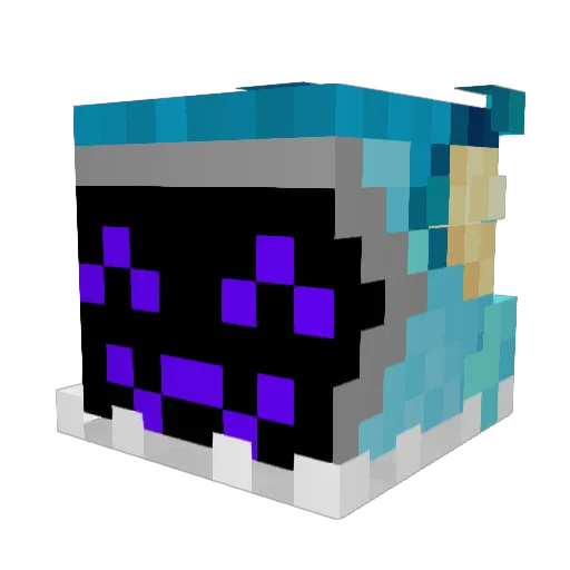 AquaSoul17 Minecraft avatar head, 3D render