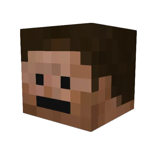 AquaSquid17 Minecraft avatar head, 3D render